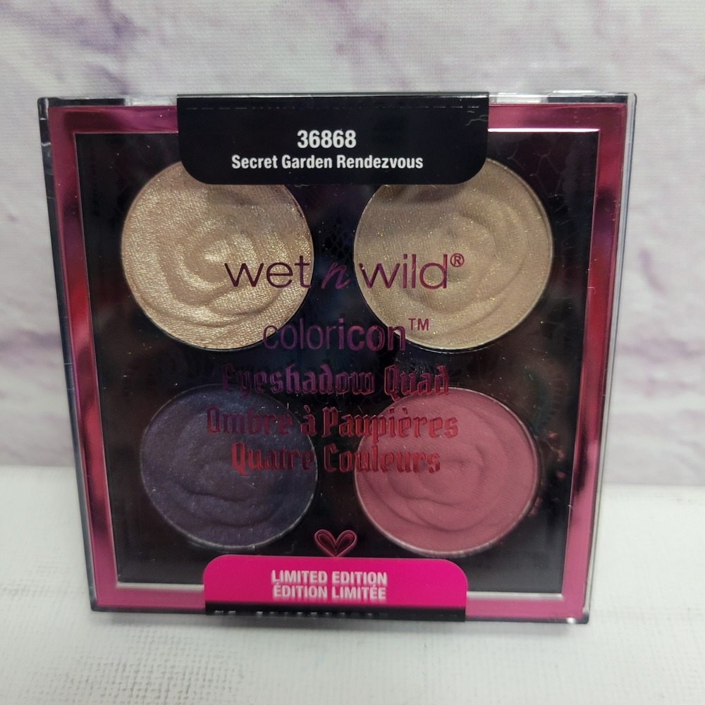 New No Box Wet N Wild Coloricon Eyeshadow Quad Secret Garden Rendezvous 4.8g‎